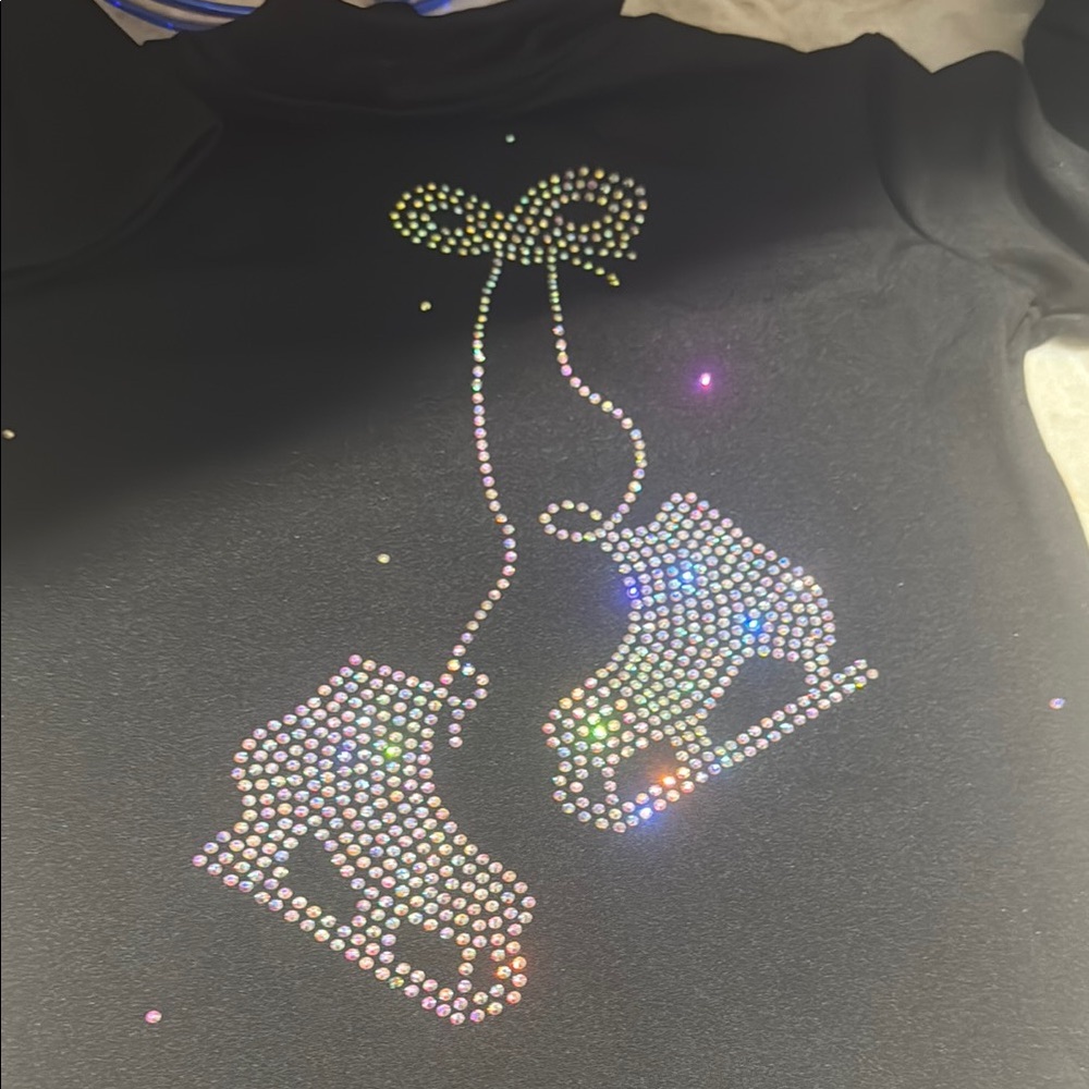 Black Rhinestone Ice Skating Jacket - Picture 2 of 4
